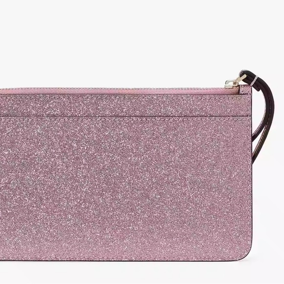 KATE SPADE LUCY GLITTER MEDIUM L-ZIP WRISTLET